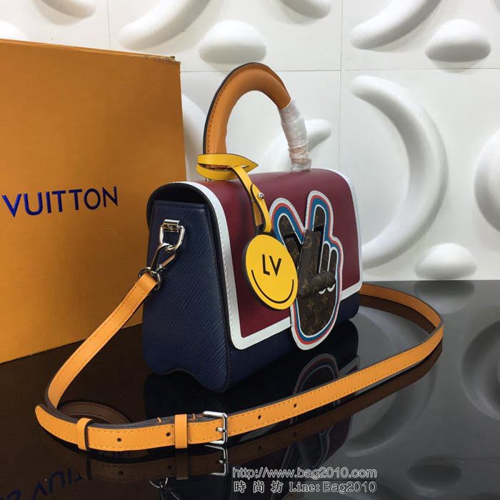 路易威登LV 頂級原單 官網特別款 刺繡Epi皮革 Monogram 帆布貼飾 Twist中號手袋 手提肩背斜挎包 M52514  YDH2357